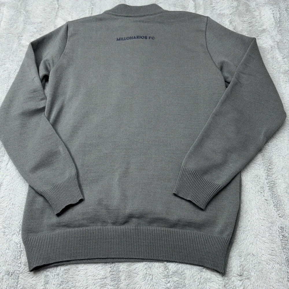 Official Millonarios F.C. knit sweater in gray, size Small NWT‎